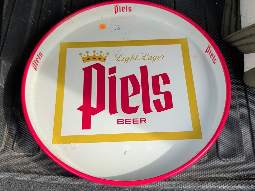 Piels 12" vintage metal beer tray