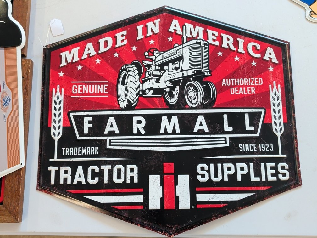 Farmall Made in America sign