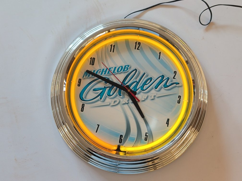 Michelob Golden neon clock