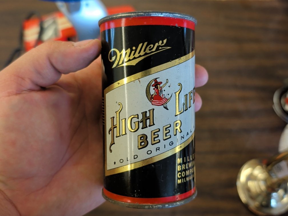 Vintage Miller high life can