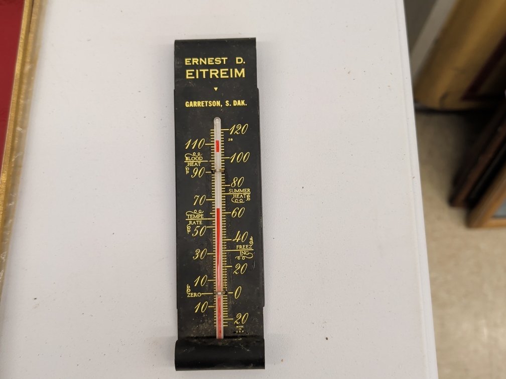 Antique Garretson,SD Themometer
