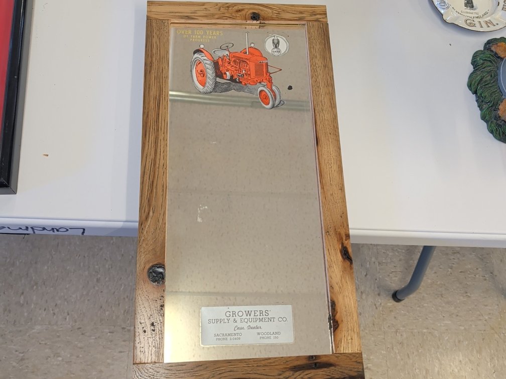 1940s Case advertising mirror