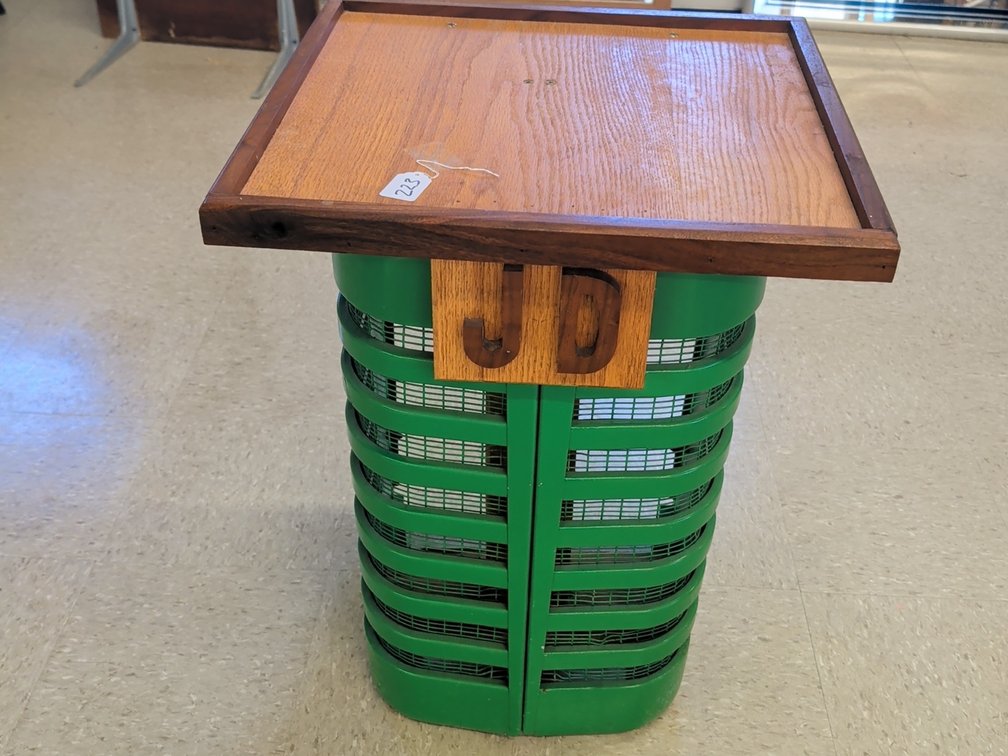 John Deere model A grill side table