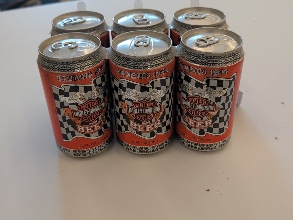 Harley Davidson Sturgis 1994 full 6 pack beer