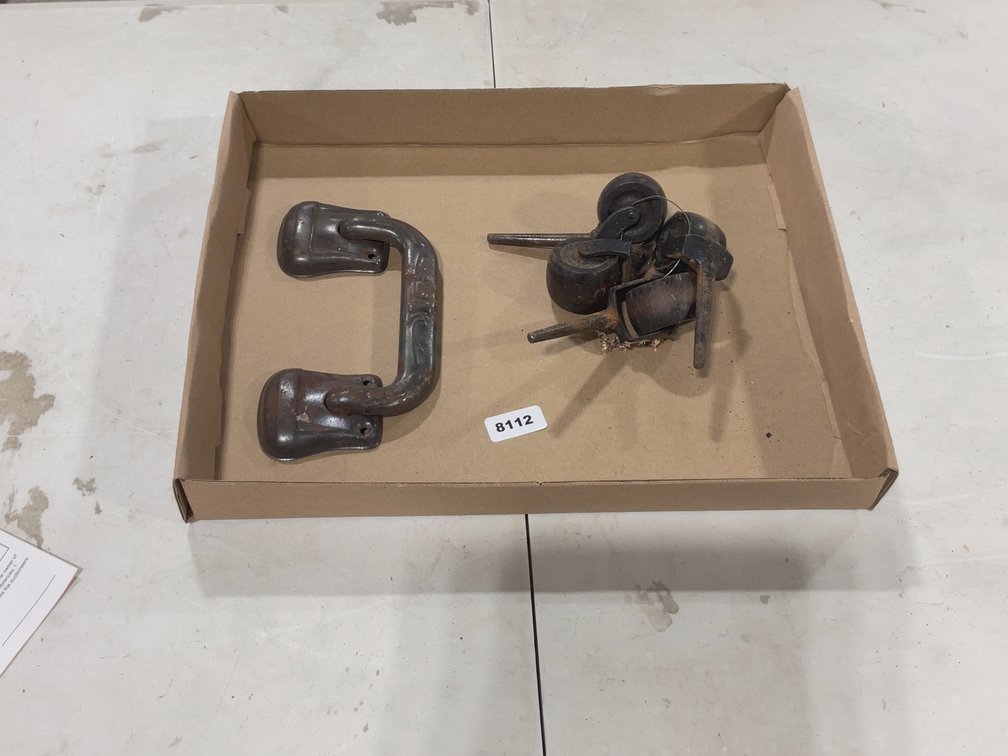 Flat of Vintage Wheels and a Handle