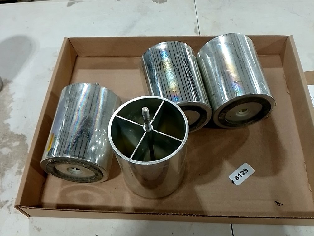 Flat of 4 Chrome Plated Furniture Legs
