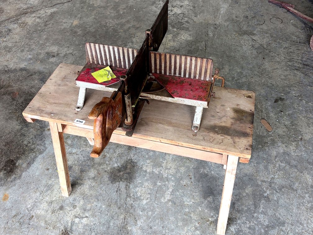 Vintage Miter Saw with Stand