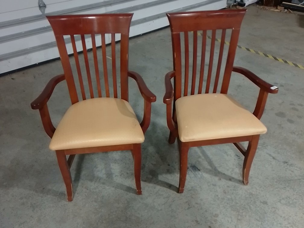 (2) Upholstered Arm Chairs