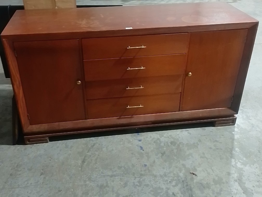 Vintage Wooden Tallboy Dresser And Cabinet Combination