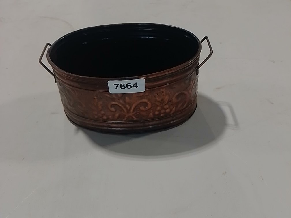 Oval Metal Planter