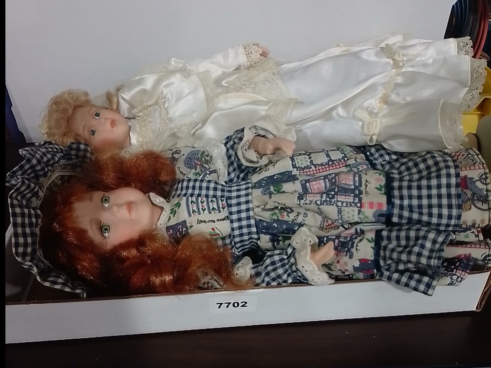 (2) Vintage Porcelain Dolls