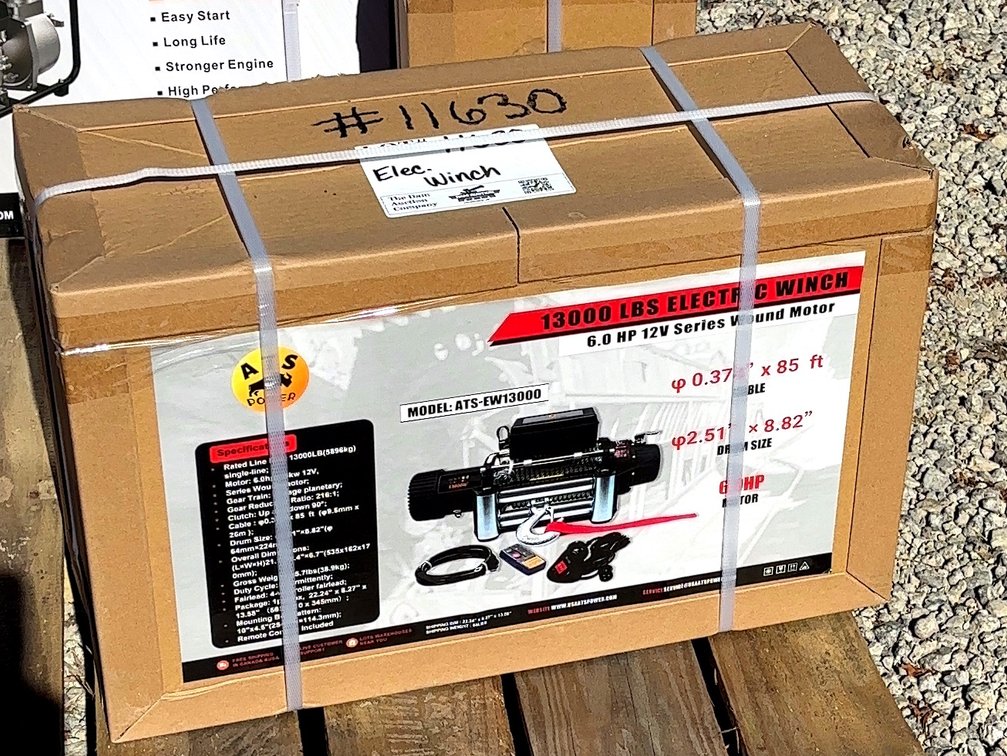 Electric Winch 13,000 lb Single Line ATS-EW13000