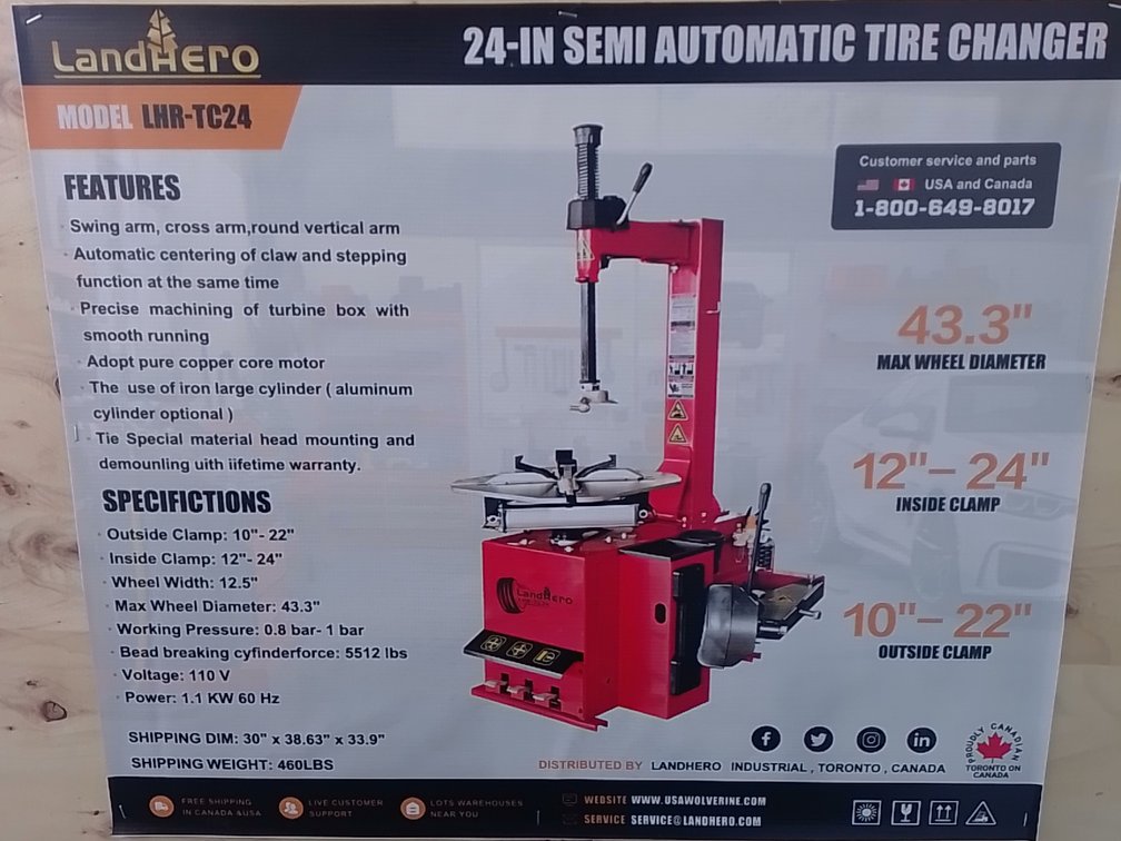 24-IN Semi Automatic Tire Changer LHR-TC24