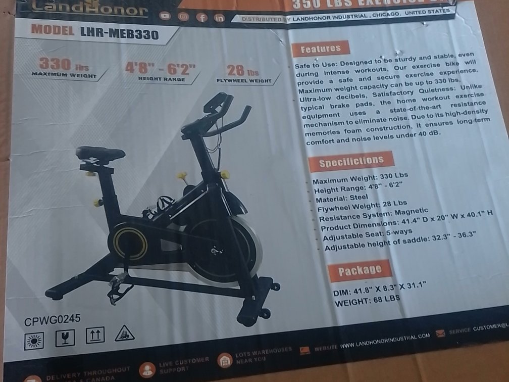 350 LBS Exercise Bike LHR-MEB330