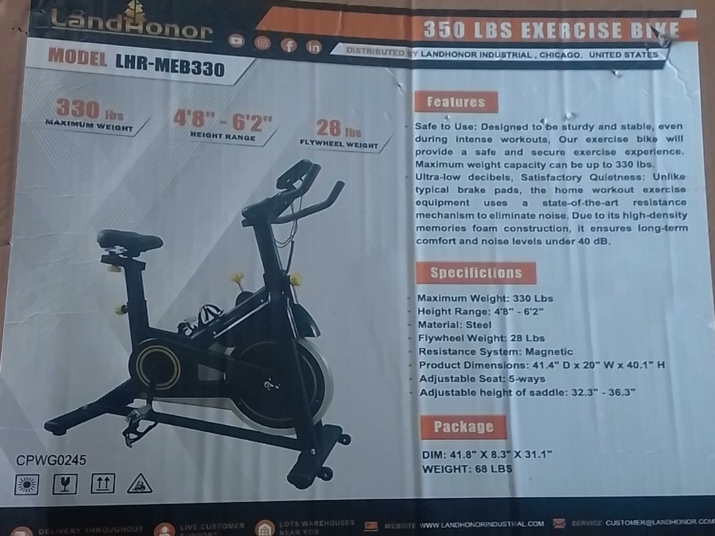 350 LBS Exercise Bike LHR-MEB330