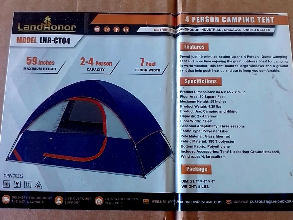 4 Person Camping Tent LHR-CT04