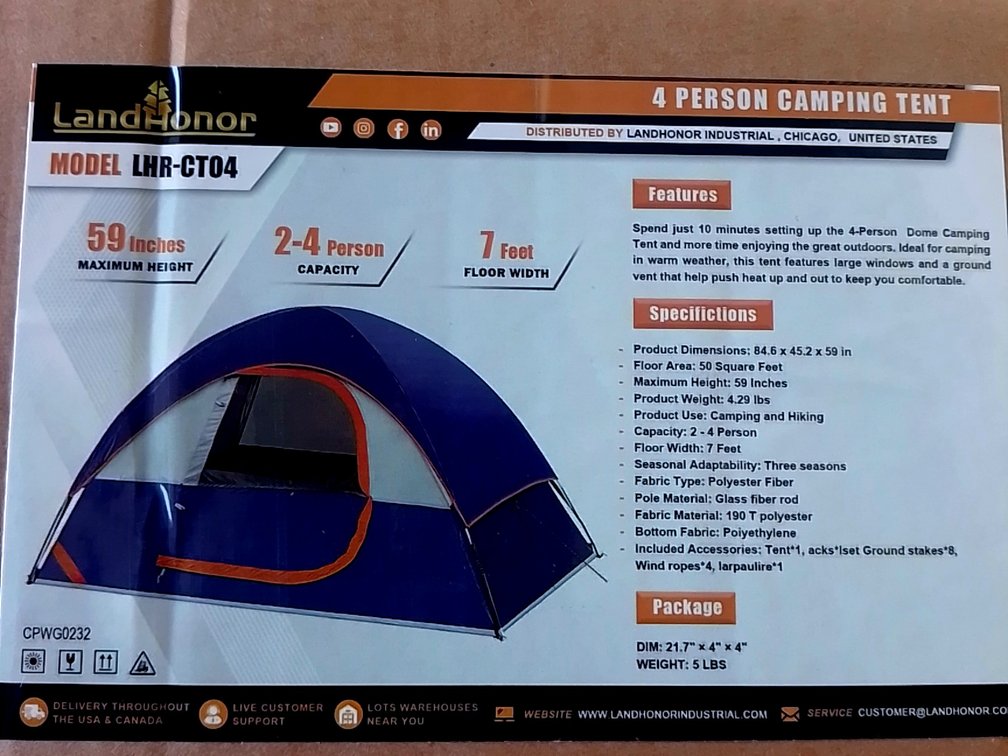 4 Person Camping Tent LHR-CT04