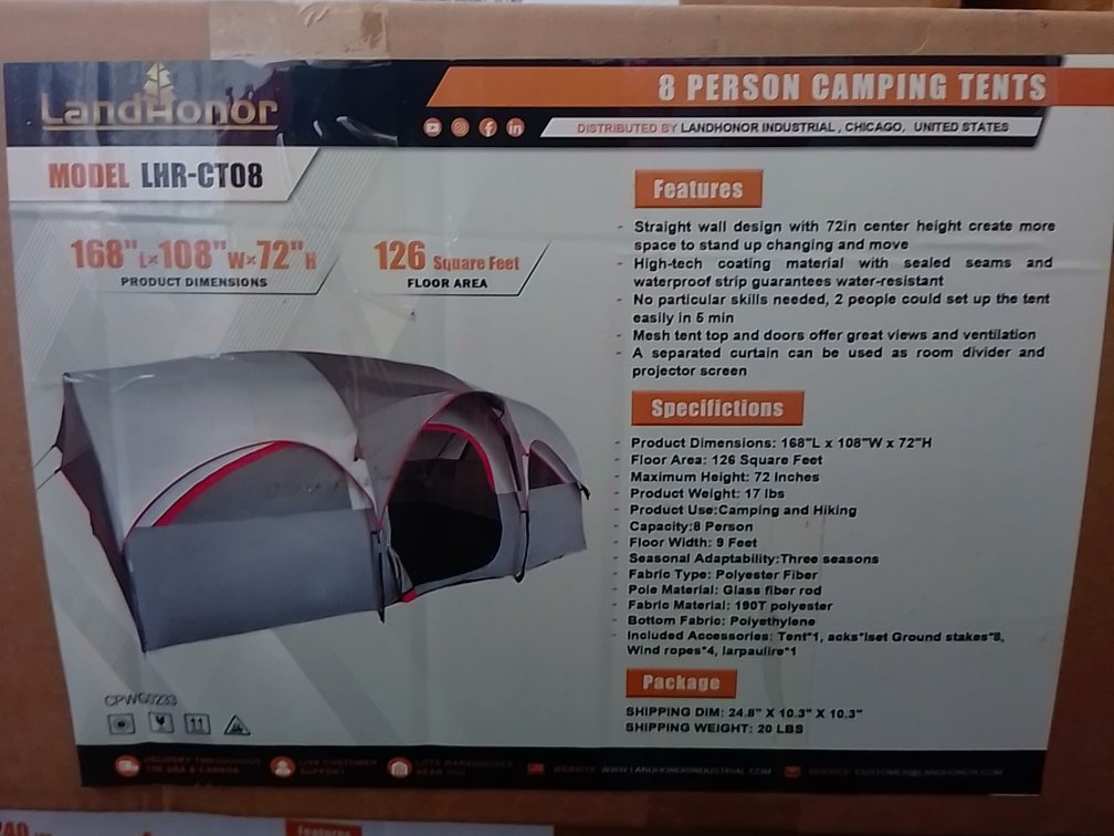 8 Person Camping Tent LHR-CT08