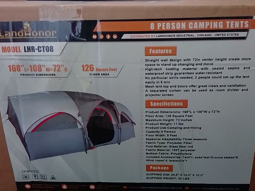 8 Person Camping Tent LHR-CT08