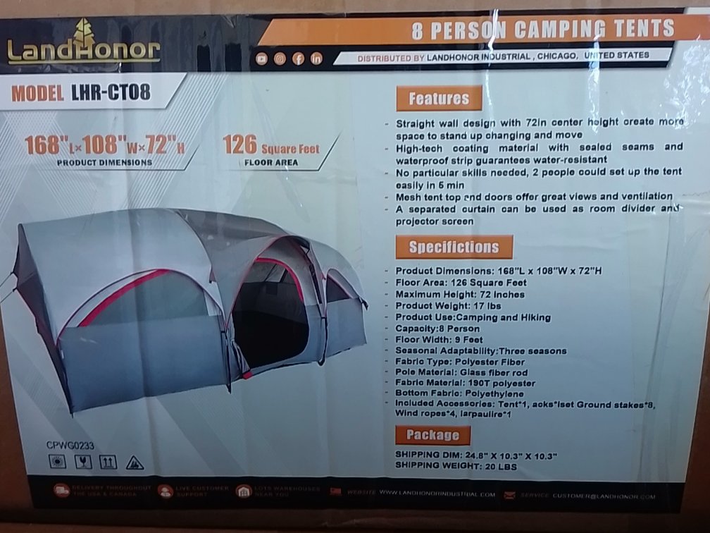 8 Person Camping Tent LHR-CT08