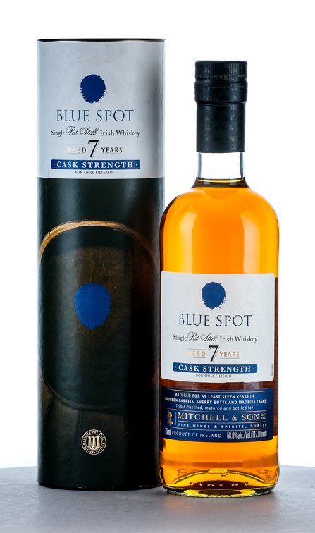 Blue Spot Single Pot Still Irish Whiskey Aged 7 Years Cask Strength
