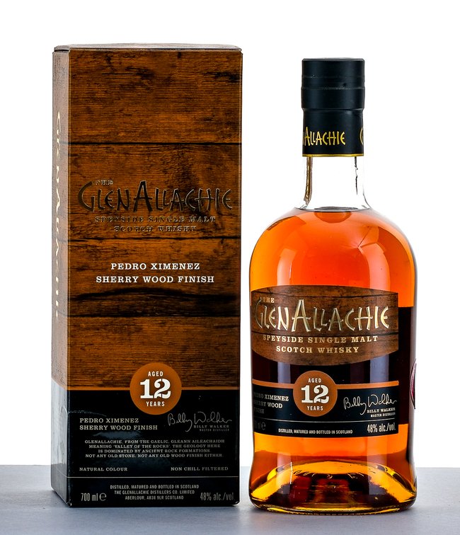 The GlenAllachie 12 Year Old Pedro Ximenez Sherry Wood Finish