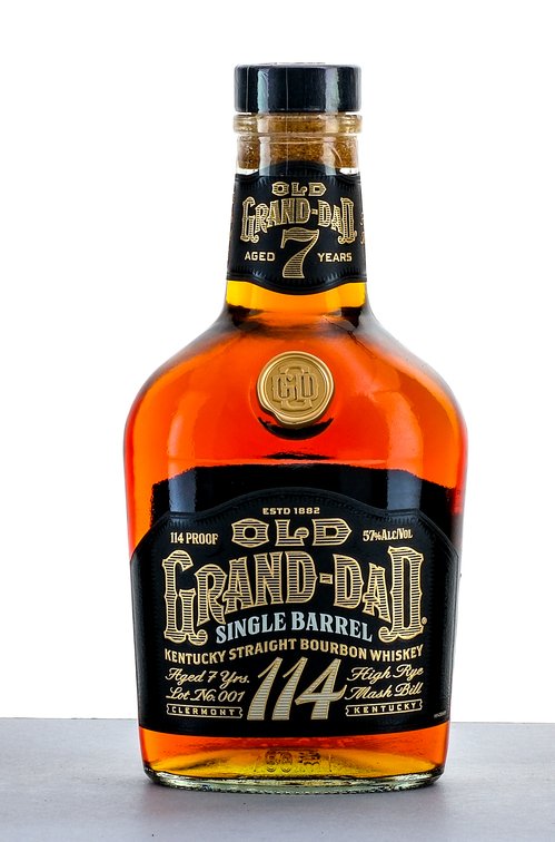 Old Grand-Dad Single Barrel Kentucky Straight Bourbon Whiskey Aged 7 Years Lot No. 001