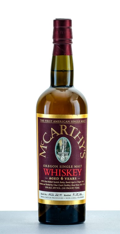 McCarthy's Oregon Single Malt Whiskey 6 Year Batch MCb 22-01 Small Batch American Single Malt