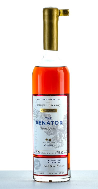 Senator 6 Year Single Barrel Barrel Proof "Total Wine & More" Store Pick Rye