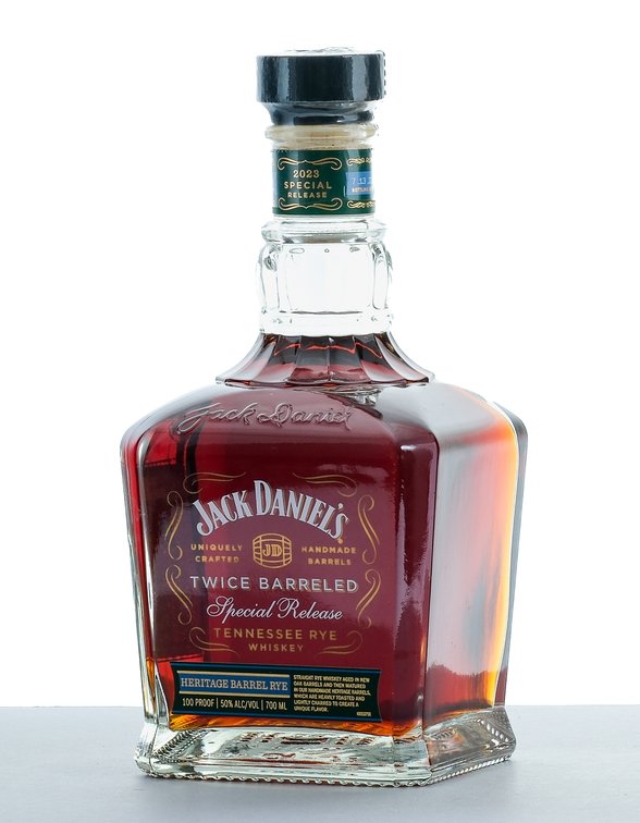 Jack Daniel's Twice Barreled Heritage Barrel Rye 2023 Special Release Tennessee Whiskey