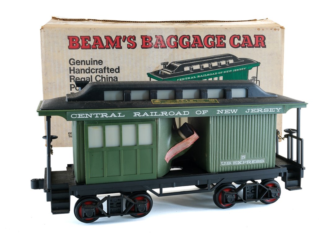 Jim Beam Railroad Decanter: Central Railroad of New Jersey Baggage Car 5