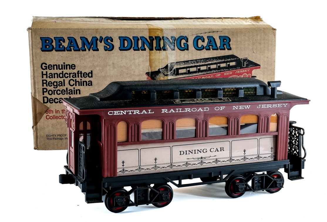 Jim Beam Decanter: Central Railroad of New Jersey Dining Car