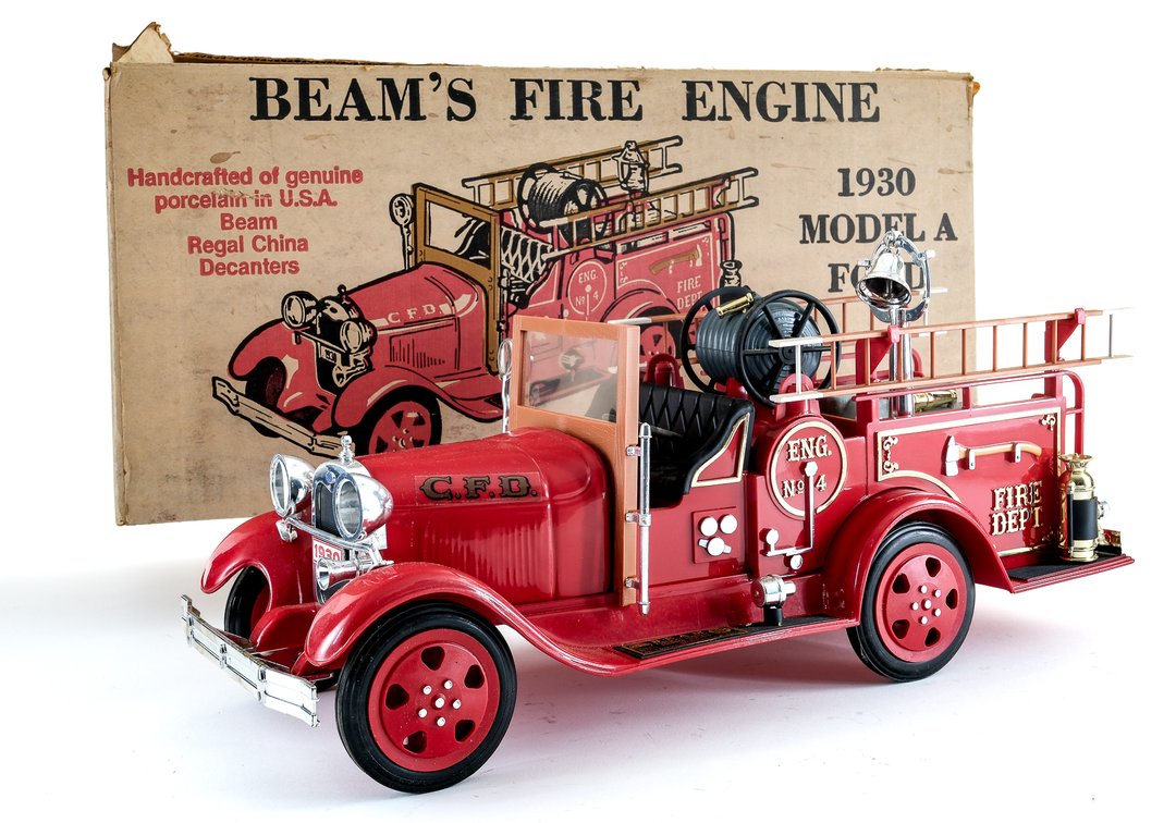 Jim Beam Bourbon Decanter: Ford 1930 Model A Fire Engine