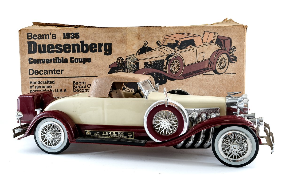 Jim Beam Bourbon Decanter: Duesenberg Convertible Coupe 1935