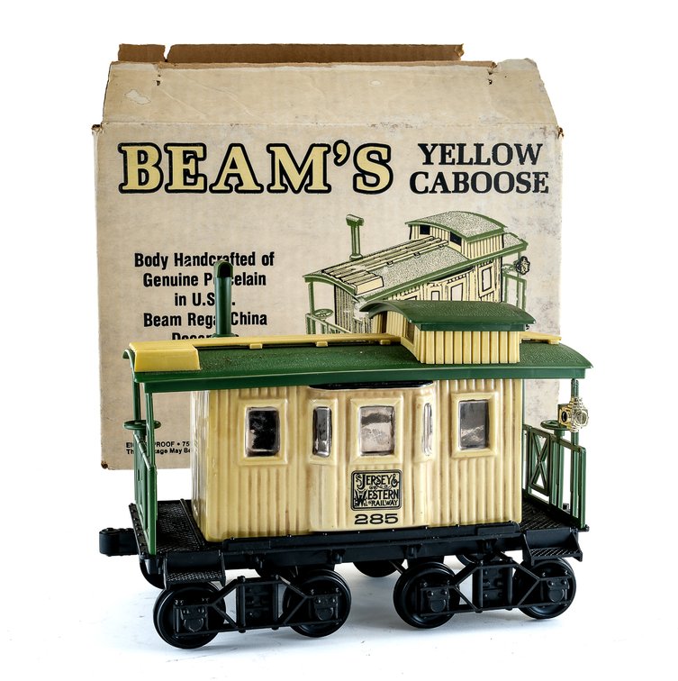 Jim Beam Bourbon Railroad Decanter: Jersey & Western Railway Caboose 285