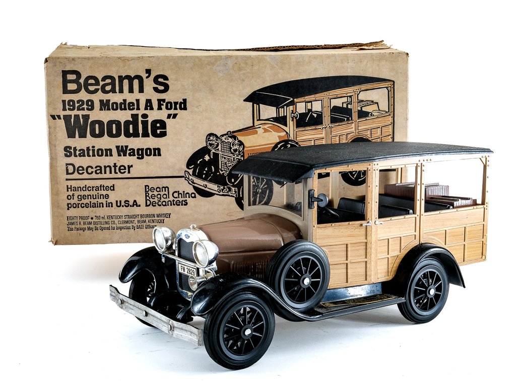 Jim Beam Bourbon Decanter: Woodie Station Wagon