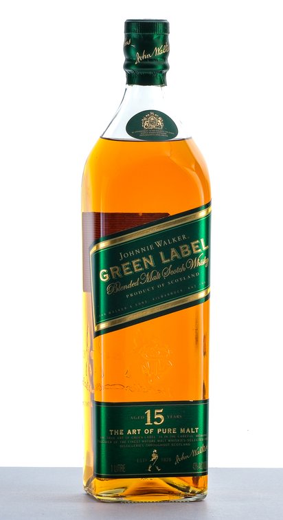 Johnnie Walker Green Label 15 Year Blended Malt Scotch 1L