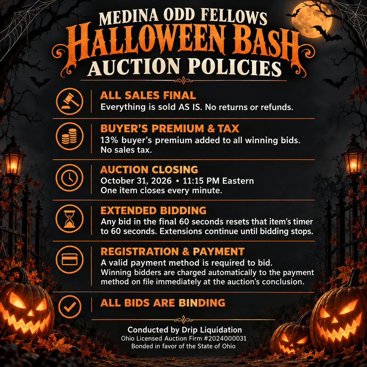 Terms and Conditions -- Please Read Before Bidding