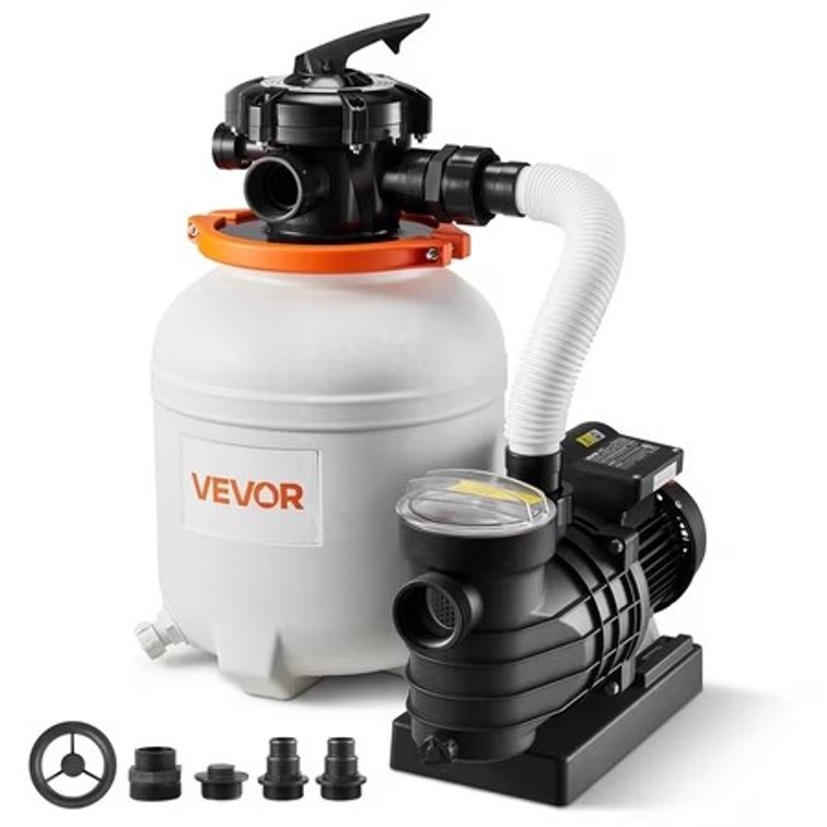 VEVOR 12 in Sand Filter Pump for Above Ground Pool, 0.33 HP