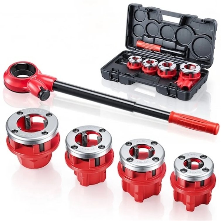VEVOR Ratchet Pipe Threader Kit with 4 Dies