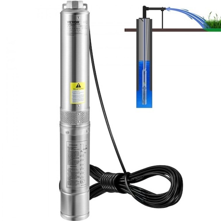 VEVOR Deep Well Submersible Pump, 3HP/2200W 230V/60Hz