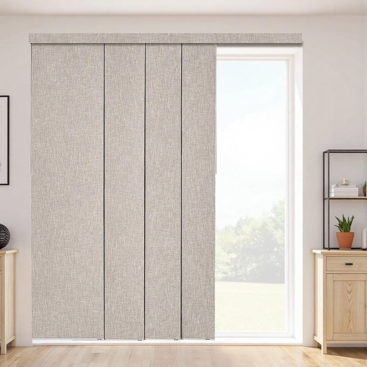 VEVOR Panel Track Blinds, Extendable 45.8 86 in, Brown