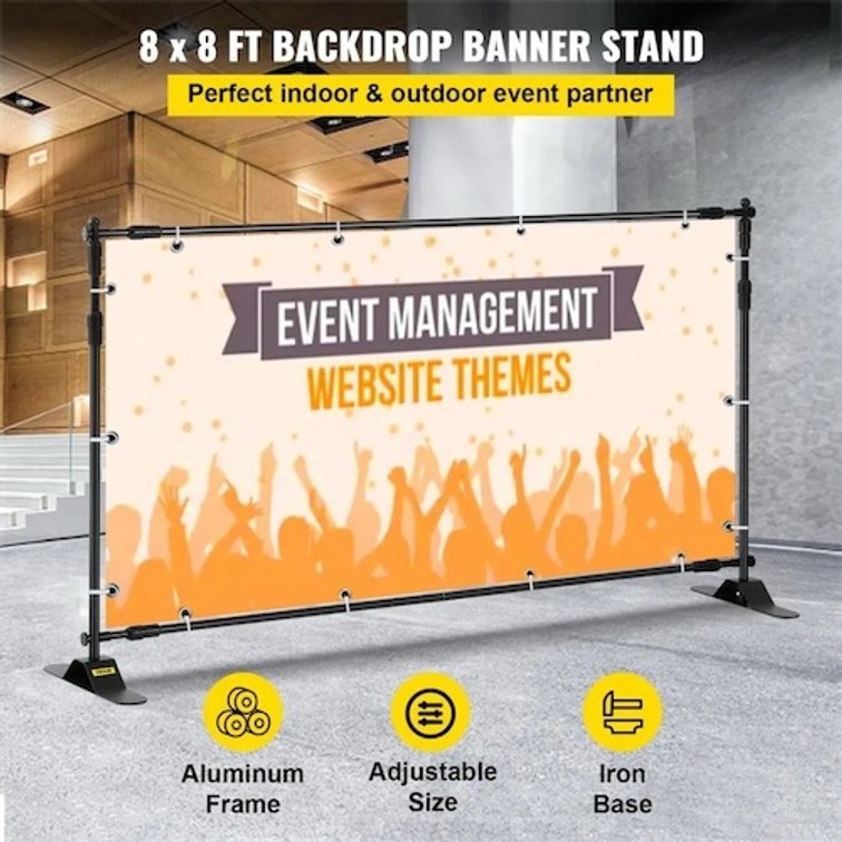 VEVOR Backdrop Banner Stand 8 x 8 Ft