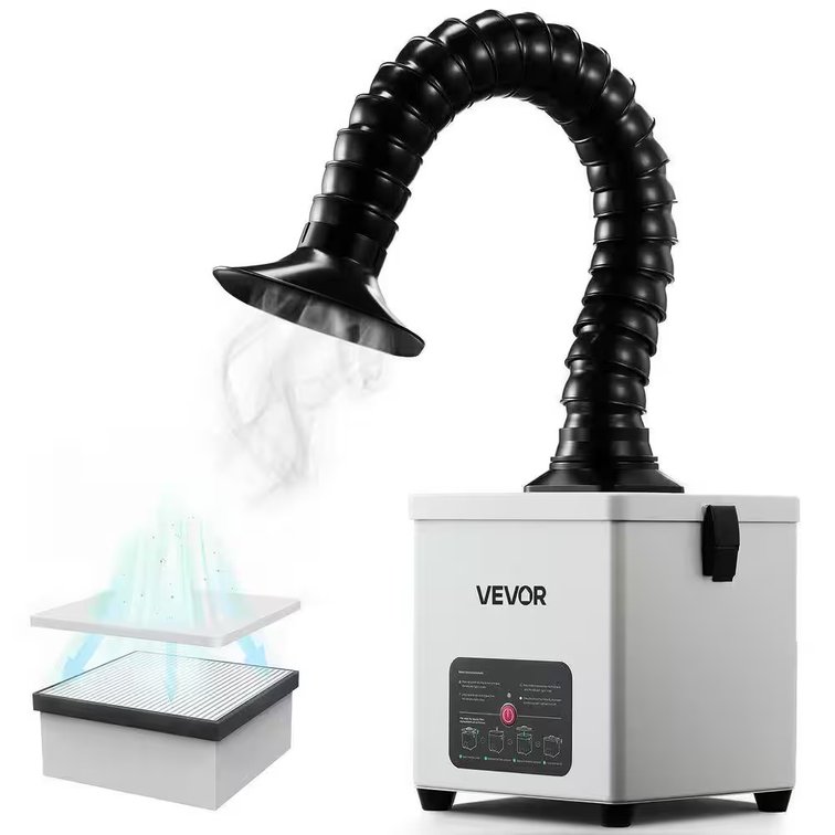 Solder Fume Extractor, 7x9x9, 3-Stage Filtration, 180 m /h