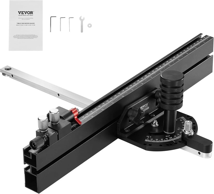 VEVOR Precision Miter Gauge with 18 in Fence, 3/4 x 3/8 Slot