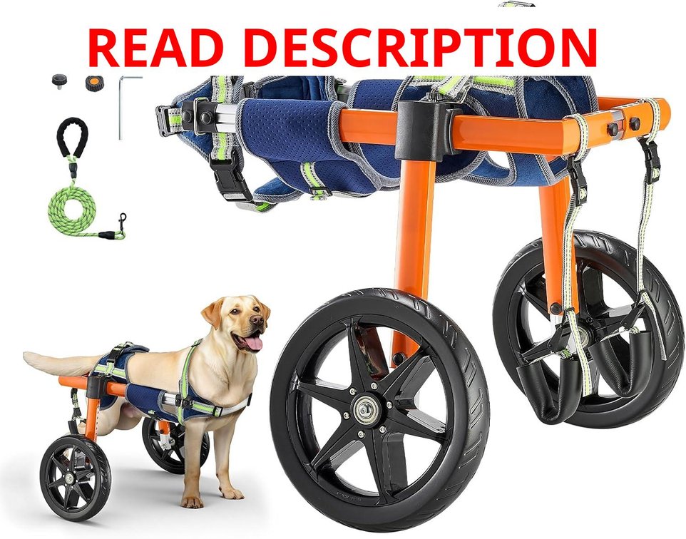 VEVOR Dog Wheelchair for Back Legs, Adjustable 2-Wheel Cart