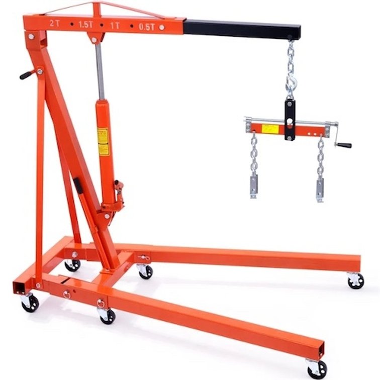 VEVOR Hydraulic Engine Hoist with Lever, 2 Ton/4400lb