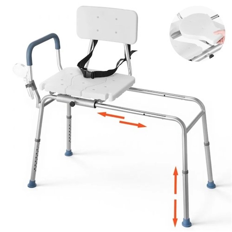 VEVOR Sliding Shower Chair, 400 lbs