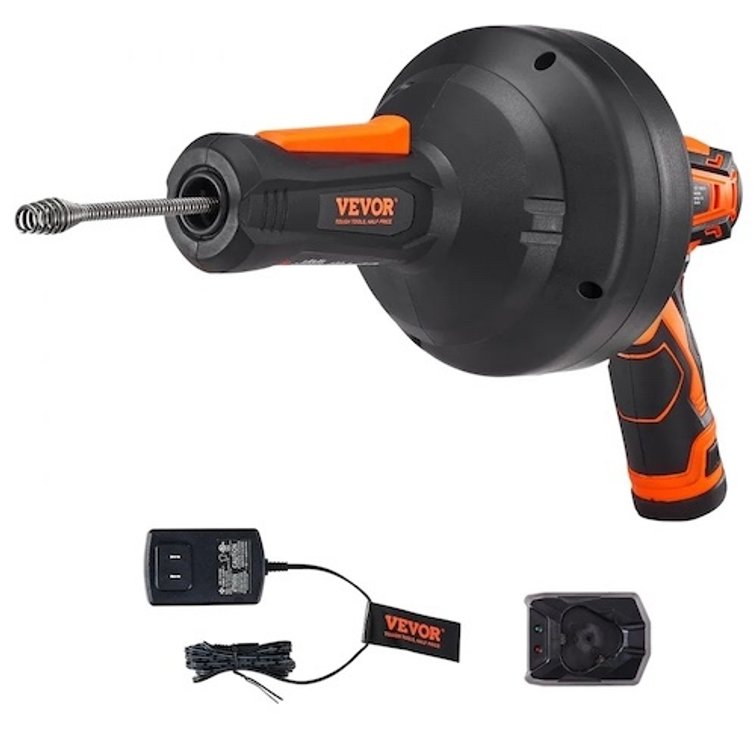 VEVOR 12V Electric Drain Auger, 25FT