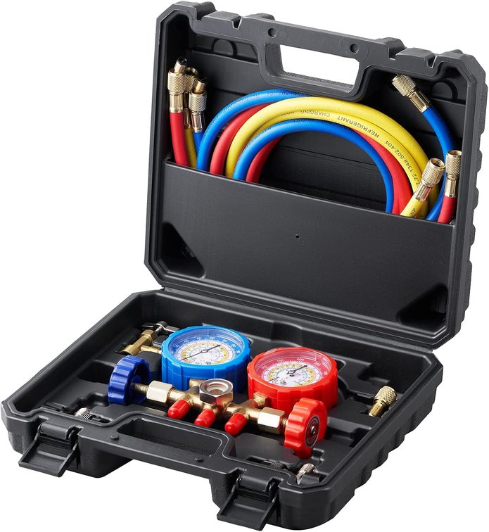 VEVOR 3-Way AC Manifold Gauge Set for R134A/R22/R12/R502